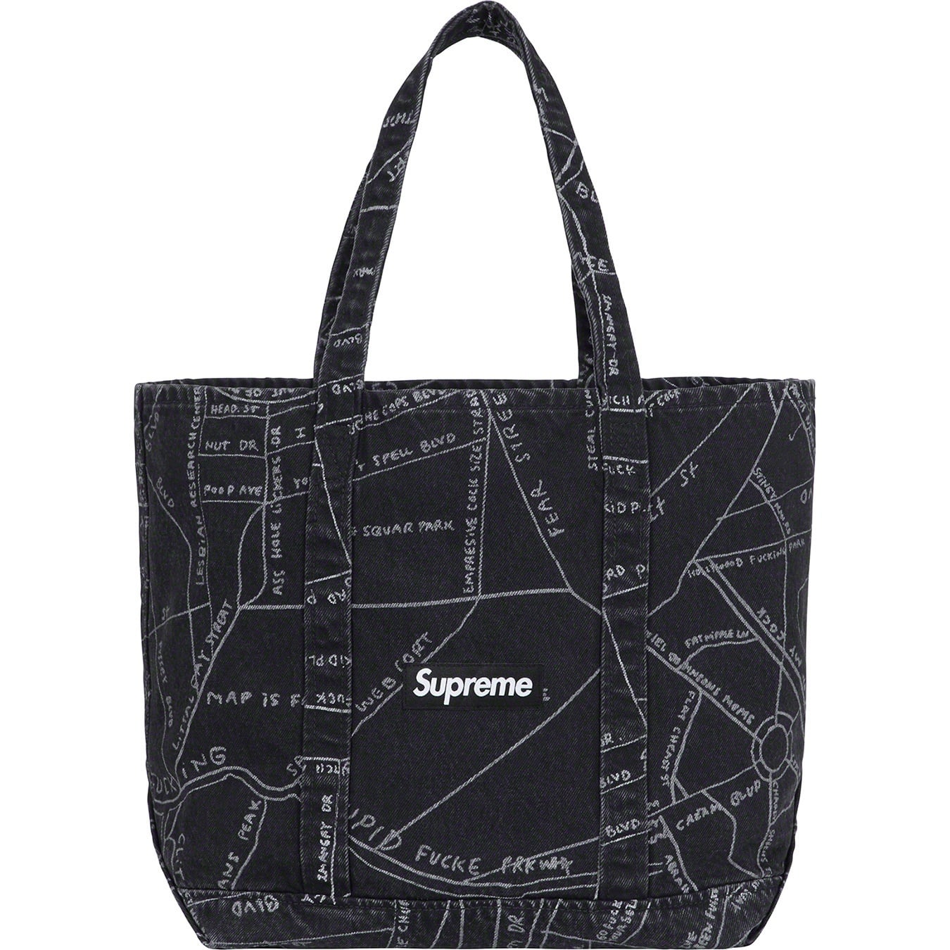 Gonz Map Denim Tote view 2